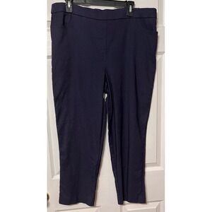 Alfred‎ Dunner NWT Allure Navy Blue Super Stretch Modern Fit Pants 18P Petite